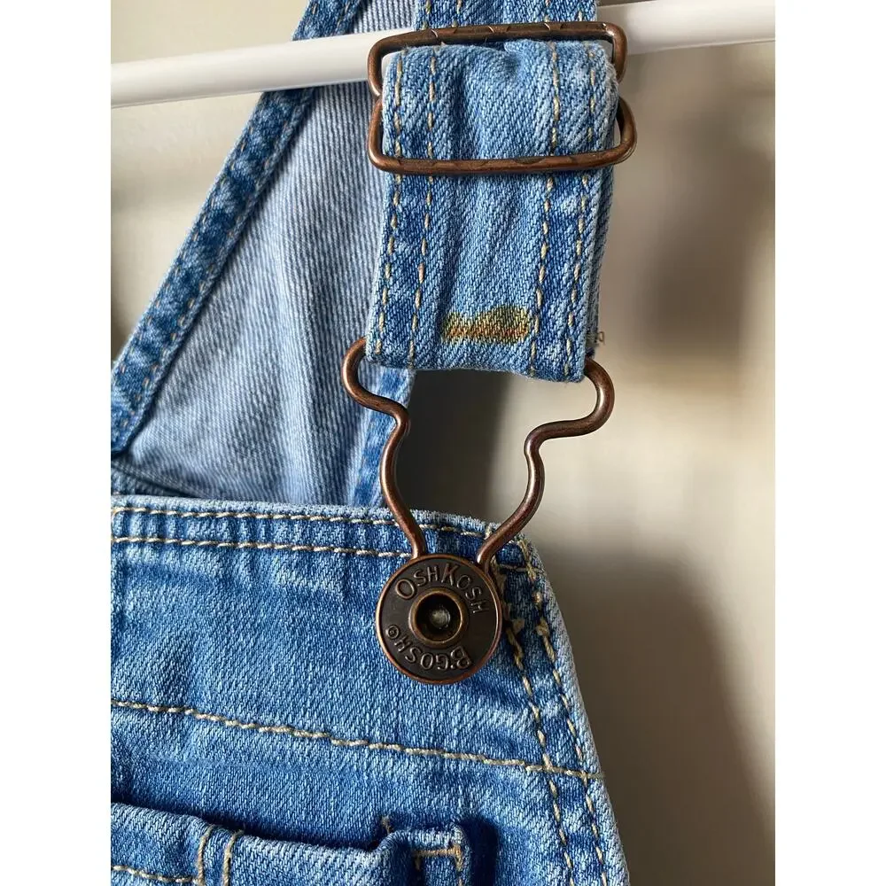 Oshkosh B'Gosh Blue Jean Denim Girls Overalls- Size 5
